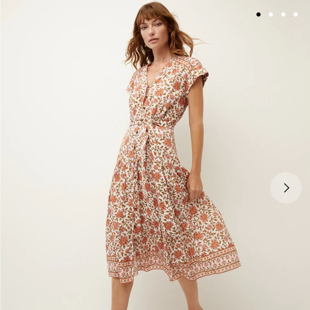 NWT Veronica Beard Lexington Floral Block-Print Dress